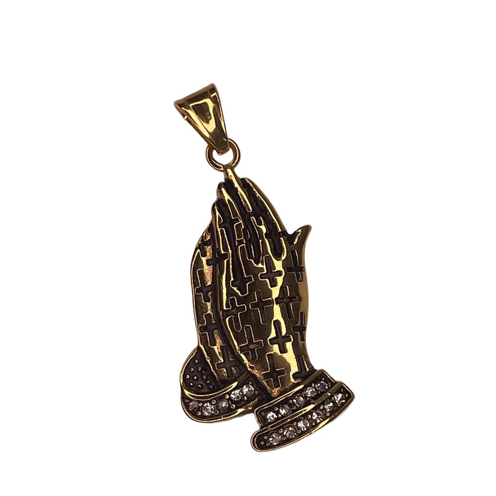 COPY - Praying Hands Serenity Prayer Pendant